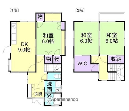 和歌山県和歌山市上野[3LDK/77.53m2]の間取図
