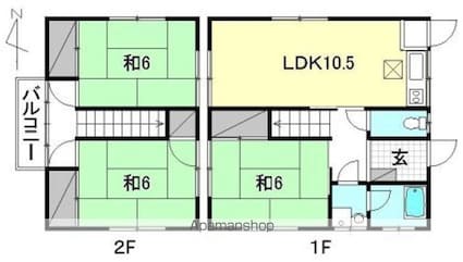 東長戸２丁目徳岡一戸建（南棟）[3LDK/78.57m2]の間取図