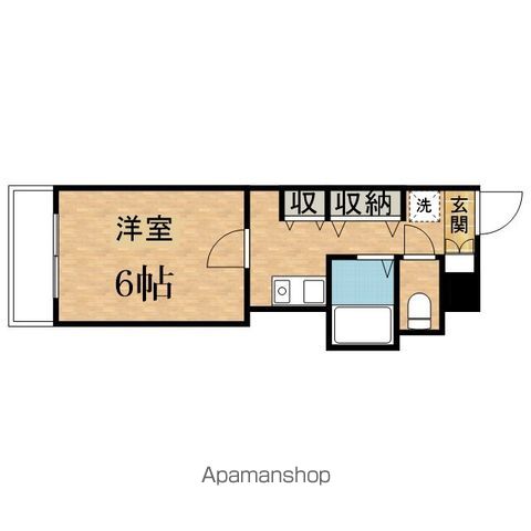 アドニスサザン[1K/21.84m2]の間取図