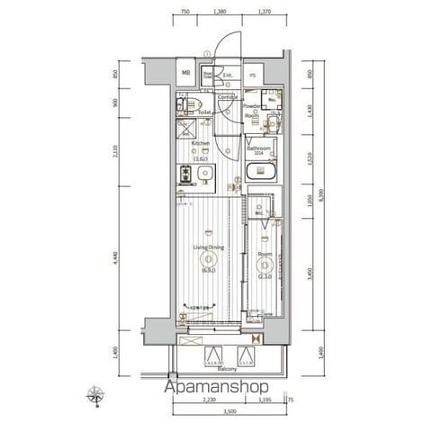 メイクスアート名古屋城西の間取り写真