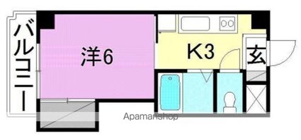 Ｙ’ｓコート福音寺[1K/21.56m2]の間取図