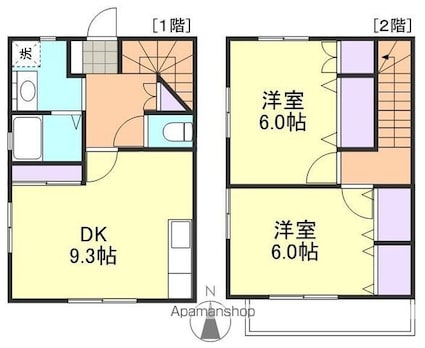 Ｏｔｈｅｌｌｏ伍番館[2DK/61.99m2]の間取図