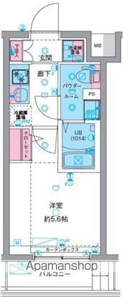 ＧＥＮＯＶＩＡ天王台[1K/20.55m2]の間取図