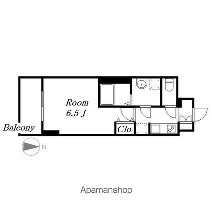 ＳーＲＥＳＩＤＥＮＣＥ名駅太閤[1K/22.32m2]の間取図