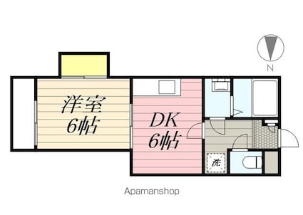 シェルム２１[1DK/34.05m2]の間取図