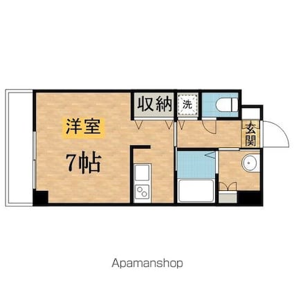 ＳーＦＯＲＴ八王子堀之内[1K/26.28m2]の間取図