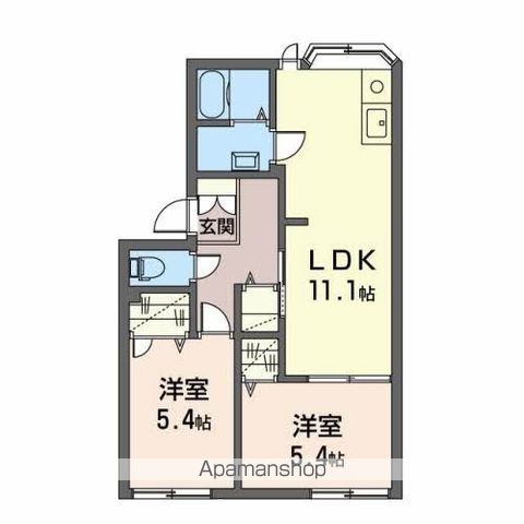 【岩出市高塚のハイツの間取り】