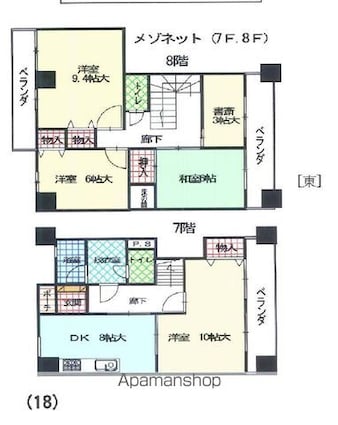 和歌山県和歌山市小松原６丁目[4DK/105m2]の間取図