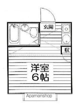 東京都中野区若宮２丁目[1R/16m2]の間取図