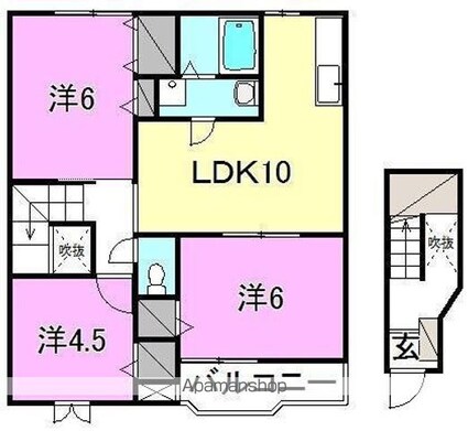 ヴィラ軽井沢Ｂ[3LDK/65.57m2]の間取図