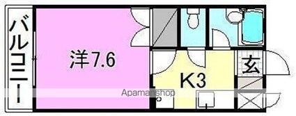 湯築ロジュマン１[1K/22.94m2]の間取図