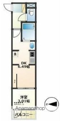 グランフォレ[1DK/22.1m2]の間取図