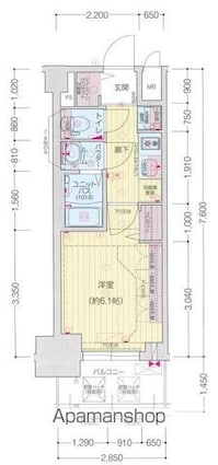 プレサンス上前津ディアシス[1K/21.66m2]の間取図