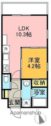 東京都杉並区和泉３丁目[1LDK/33.98m2]の間取図