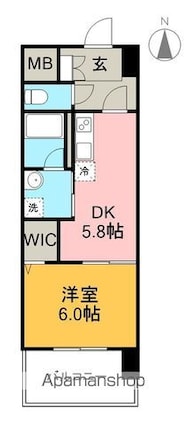 アバンギャルド播磨屋[1DK/33.48m2]の間取図