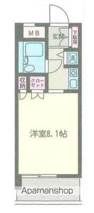 パーク・ノヴァ横浜井土ケ谷[1R/23.1m2]の間取図