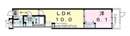 フィオーレ[1LDK/38.9m2]の間取図