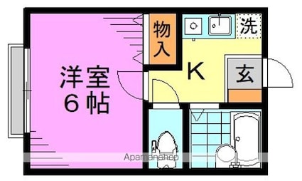 ソレイユ和泉[1K/20m2]の間取図