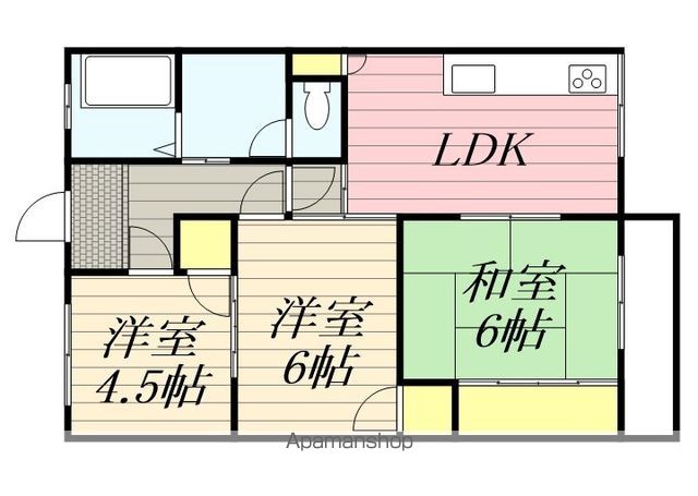 【ハイツクシモトの間取り】