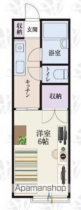 千葉県野田市山崎[1K/19.83m2]の間取図