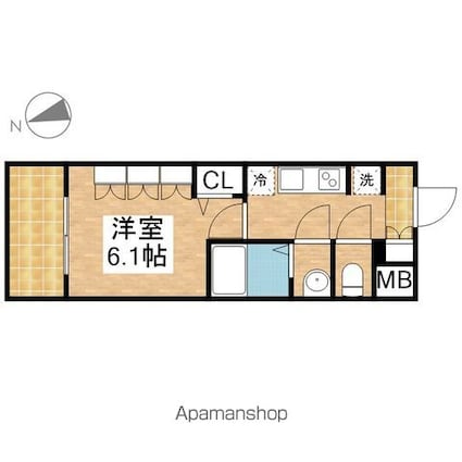 プレサンス上前津ディアシス[1K/21.28m2]の間取図