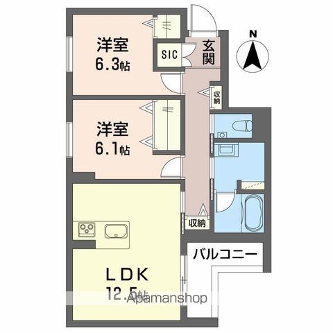 シャーメゾン蟻ケ崎の間取り写真