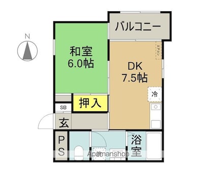 メゾンＪ[1DK/35.53m2]の間取図