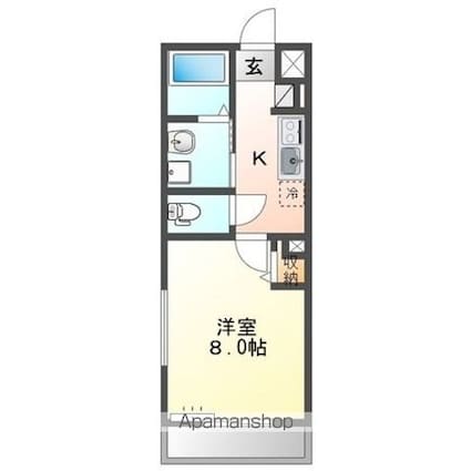 仮称）野洲市西河原アパート[1K/27.62m2]の間取図