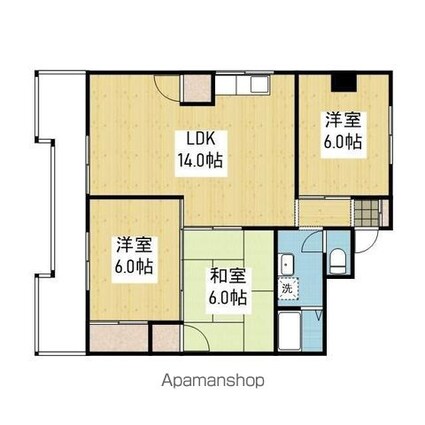 フェリオ市駅西Ⅱ[3LDK/72.13m2]の間取図