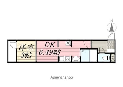Ｇｒａｎｄ　Ｆｏｒｅｔ　[1DK/22.1m2]の間取図