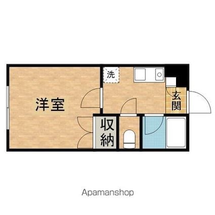 グリーンウッドⅡ[1K/18.84m2]の間取図