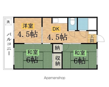 ＲｅＤＥＡＬ子安町[3K/42.6m2]の間取図