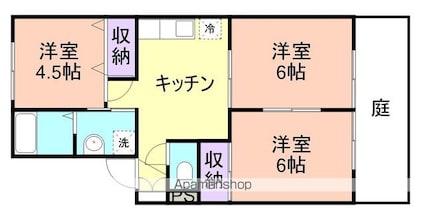 セジュールＫ[3DK/50.38m2]の間取図