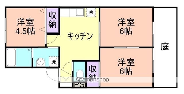 セジュールＫ[3DK/50.38m2]の間取図