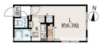 ＭＯＤＵＬＯＲ氷川台（モデュロール氷川台）[1K/22.48m2]のリビング・居間2