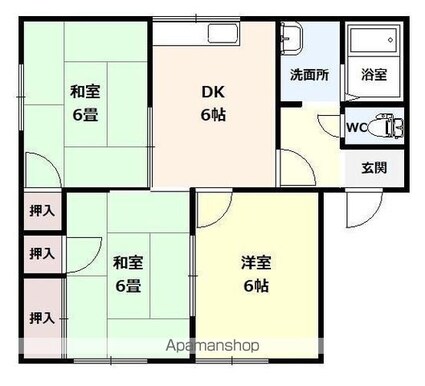 フレグランス乃万[3DK/54.27m2]の間取図