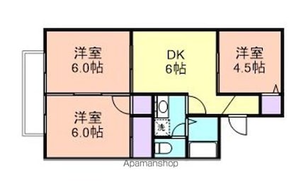 和歌山県和歌山市秋月[3DK/50.3m2]の間取図