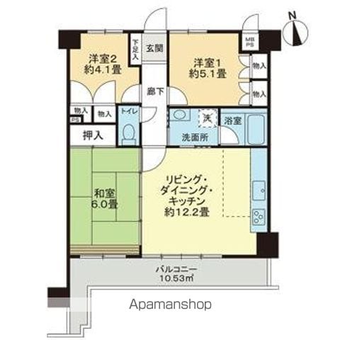 ライオンズマンション味酒町の間取り写真