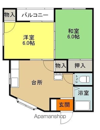 メゾン高橋[2K/37.19m2]の間取図
