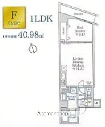 アイルイマージュ押上イースト[1LDK/40.98m2]の間取図