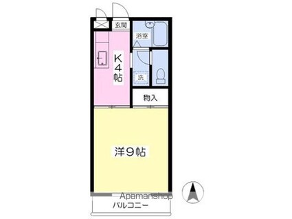 タウンハイツ和泉[1K/29.16m2]の間取図