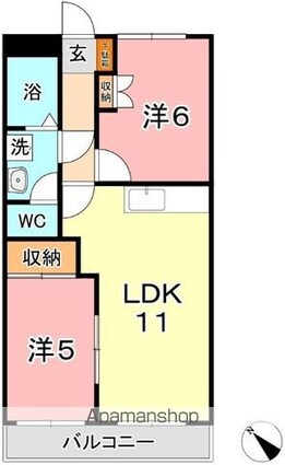 エポックタウン[2LDK/46m2]の間取図