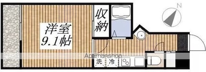 東京都立川市砂川町７丁目[1K/30.52m2]の間取図