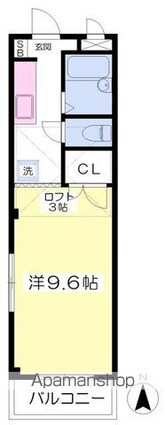 西口ビル[1R/28.71m2]の間取図