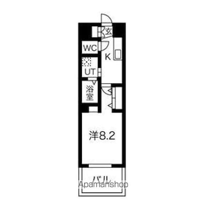 ＫＤＸレジデンス南草津[1K/29.61m2]の間取図