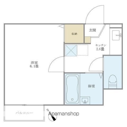 東京都杉並区阿佐谷南２丁目[1K/19.71m2]の間取図