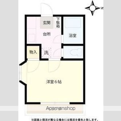 メゾンフジ[1K/19.83m2]の間取図