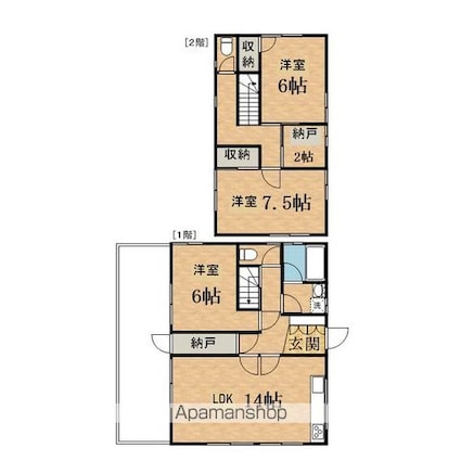 アウトドアヒルズ南平[3LDK/89.43m2]の間取図