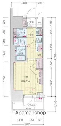 プレサンス上前津ディアシス[1K/23.18m2]の間取図