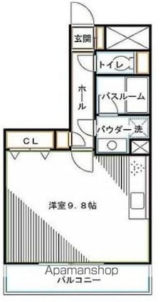 プリムローズ東高円寺[1R/29.49m2]の間取図